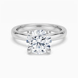 Classic Round Solitaire Brilliant Moissanite Engagement Ring