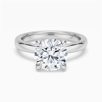 Classic Round Solitaire Brilliant Moissanite Engagement Ring
