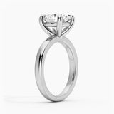 Classic Round Solitaire Brilliant Moissanite Engagement Ring
