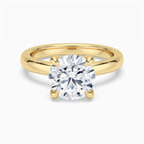 Classic Round Solitaire Brilliant Moissanite Engagement Ring