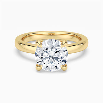 Classic Round Solitaire Brilliant Moissanite Engagement Ring