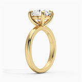 Classic Round Solitaire Brilliant Moissanite Engagement Ring