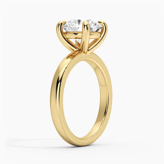 Classic Round Solitaire Brilliant Moissanite Engagement Ring