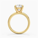 Classic Round Solitaire Brilliant Moissanite Engagement Ring