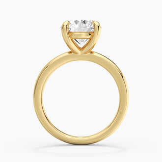 Classic Round Solitaire Brilliant Moissanite Engagement Ring