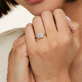 Classic Solitaire Princess Cut Moissanite Engagement Ring