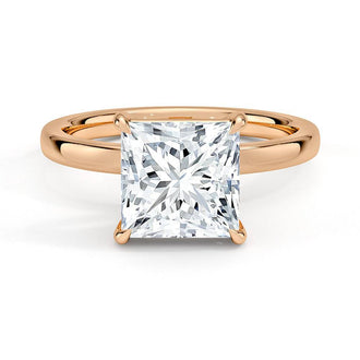 Classic Solitaire Princess Cut Moissanite Engagement Ring - MSBLUE JEWELRY