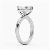 Classic Solitaire Princess Cut Moissanite Engagement Ring