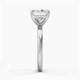 Classic Solitaire Princess Cut Moissanite Engagement Ring