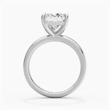 Classic Solitaire Princess Cut Moissanite Engagement Ring