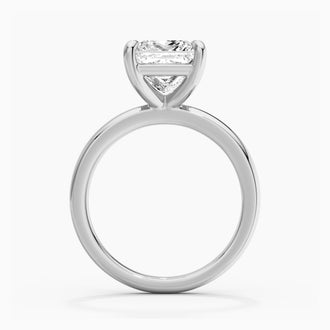 Classic Solitaire Princess Cut Moissanite Engagement Ring