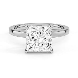 Classic Solitaire Princess Cut Moissanite Engagement Ring - MSBLUE JEWELRY