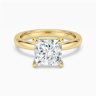 Classic Solitaire Princess Cut Moissanite Engagement Ring