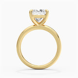 Classic Solitaire Princess Cut Moissanite Engagement Ring