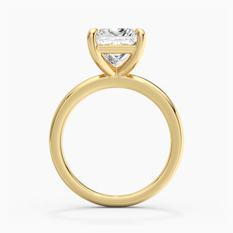 Classic Solitaire Princess Cut Moissanite Engagement Ring