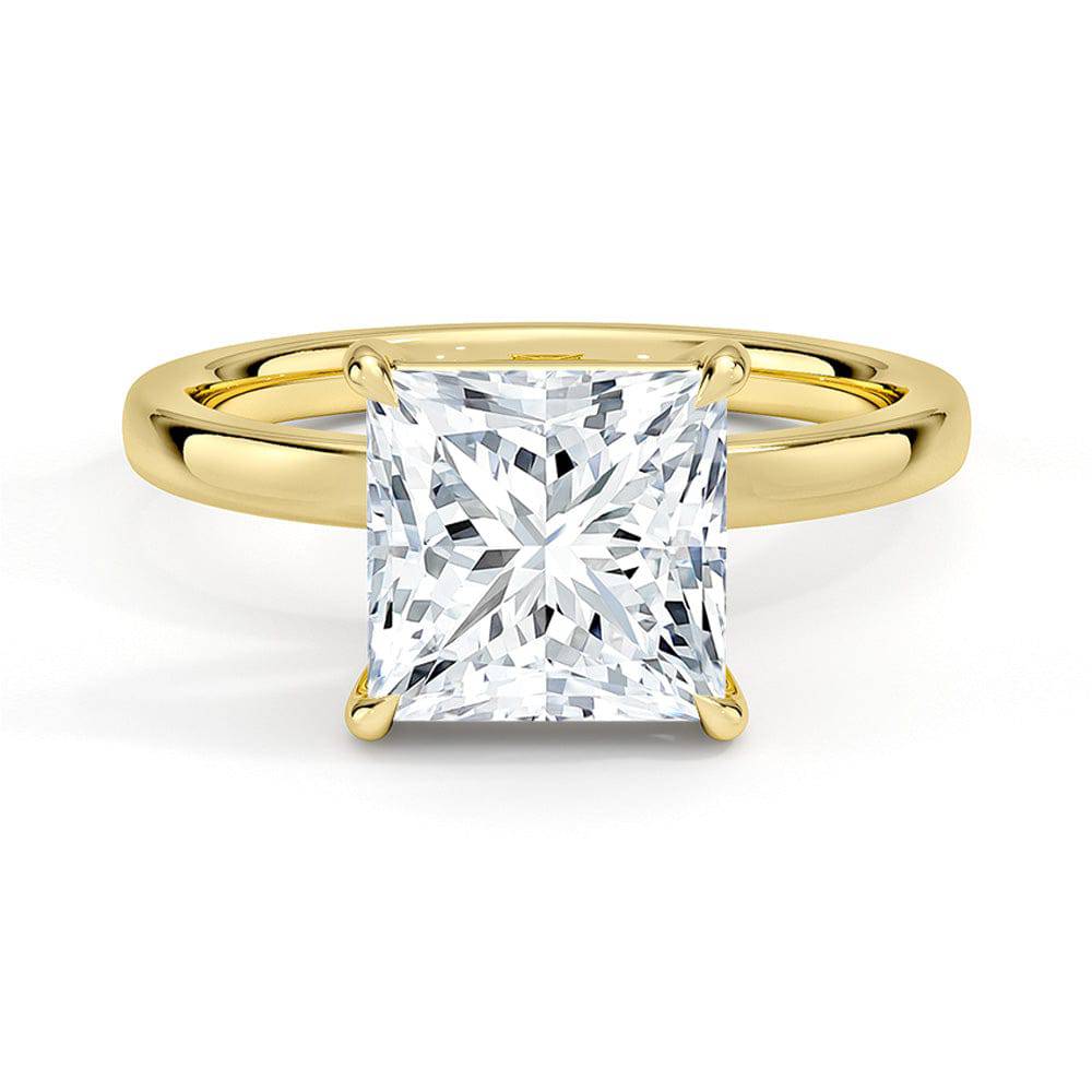 Classic Solitaire Princess Cut Moissanite Engagement Ring - MSBLUE JEWELRY