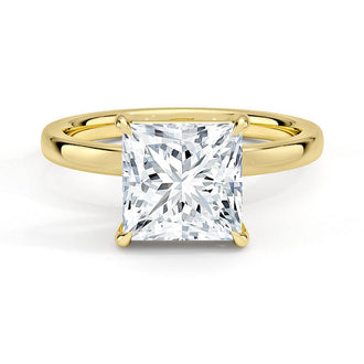 Classic Solitaire Princess Cut Moissanite Engagement Ring - MSBLUE JEWELRY