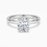 Classic Solitaire Oval Cut Moissanite Engagement Ring