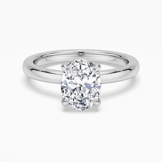 Classic Solitaire Oval Cut Moissanite Engagement Ring