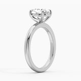 Classic Solitaire Oval Cut Moissanite Engagement Ring
