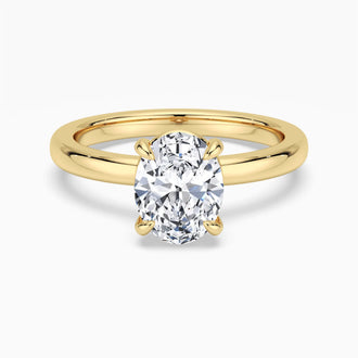 Classic Solitaire Oval Cut Moissanite Engagement Ring
