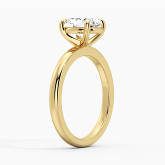 Classic Solitaire Oval Cut Moissanite Engagement Ring