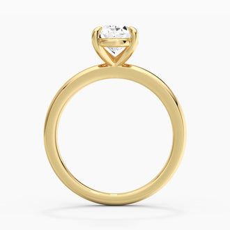 Classic Solitaire Oval Cut Moissanite Engagement Ring