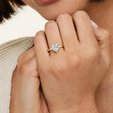 Classic Solitaire Heart Shaped Moissanite Engagement Ring