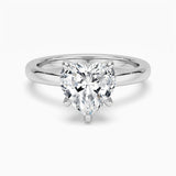 Classic Solitaire Heart Shaped Moissanite Engagement Ring