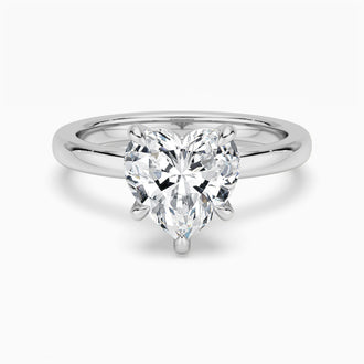 Classic Solitaire Heart Shaped Moissanite Engagement Ring