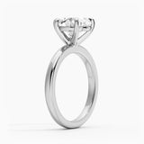 Classic Solitaire Heart Shaped Moissanite Engagement Ring
