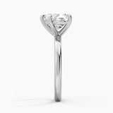 Classic Solitaire Heart Shaped Moissanite Engagement Ring