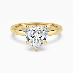 Classic Solitaire Heart Shaped Moissanite Engagement Ring