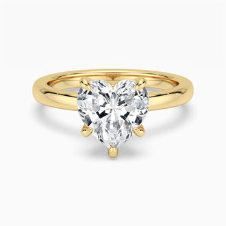 Classic Solitaire Heart Shaped Moissanite Engagement Ring