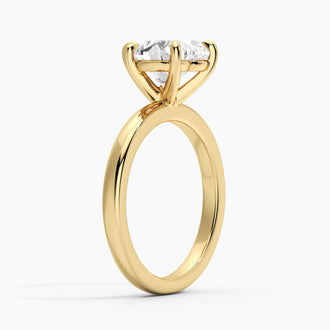 Classic Solitaire Heart Shaped Moissanite Engagement Ring