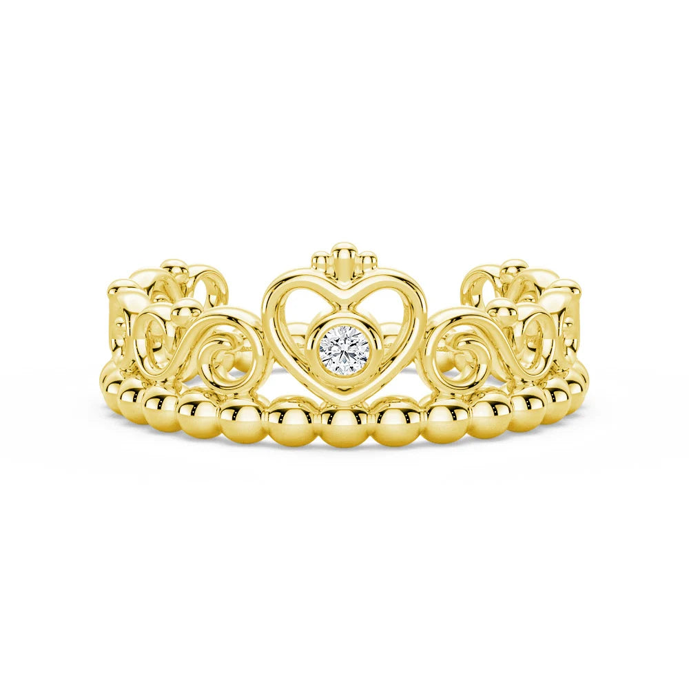 Lab Grown Diamond Crown Promise Ring