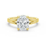 Classic Oval Solitaire Engagement Ring with Split Shank