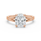 Classic Oval Solitaire Engagement Ring with Split Shank