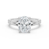 Classic Oval Solitaire Engagement Ring with Split Shank