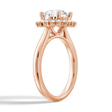 Vintage Inspired Round Halo Engagement Ring