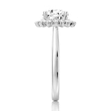 Vintage Inspired Round Halo Engagement Ring