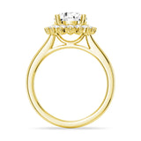 Vintage Inspired Round Halo Engagement Ring