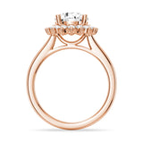 Vintage Inspired Round Halo Engagement Ring