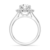 Vintage Inspired Round Halo Engagement Ring
