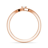 V Shaped Oval Lab Grown Diamond Solitaire Ring