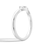 V Shaped Oval Lab Grown Diamond Solitaire Ring
