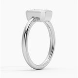 2CT Emerald Cut Moissanite Sculptural Ring