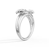 Moissanite Rose Flower Ring