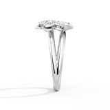 Moissanite Rose Flower Ring