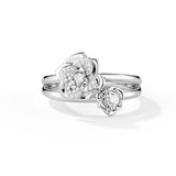 Moissanite Rose Flower Ring